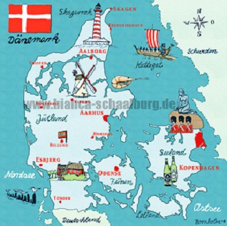 Daenemark Karte