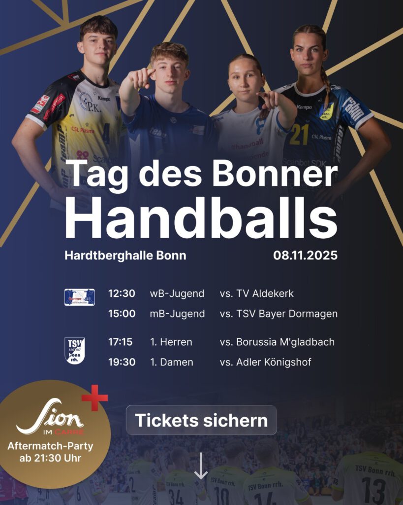 Tag des bonner handballs 08.11.2025 ankündigung